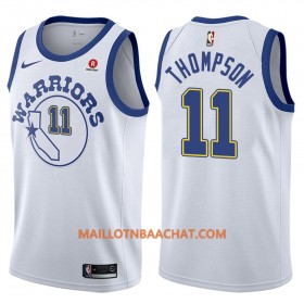 Maillot NBA Golden State Warriors Klay Thompson 11 Nike 2017-18 Hardwood Classics Blanc Swingman - Homme